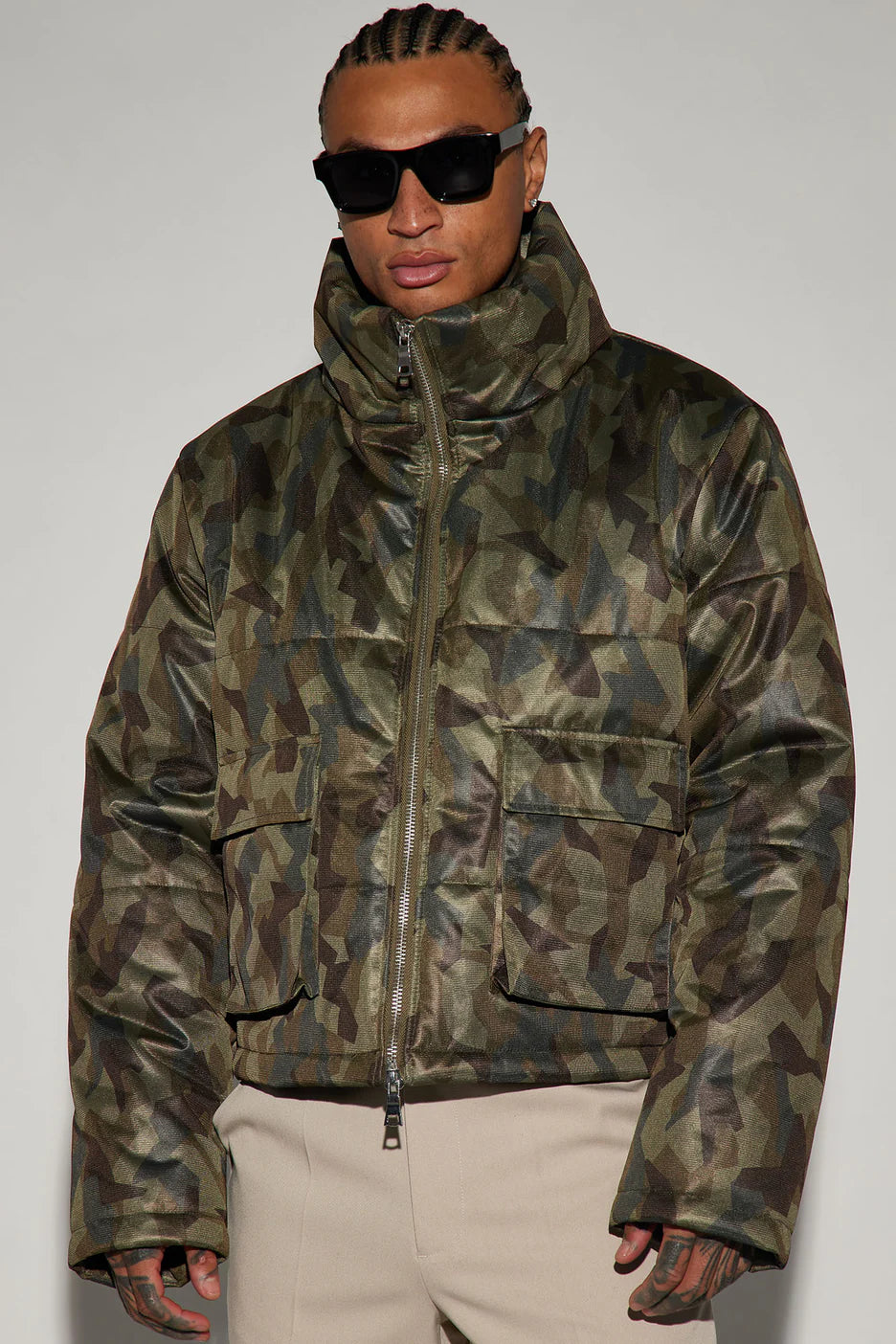 puffer Camouflage Cropped