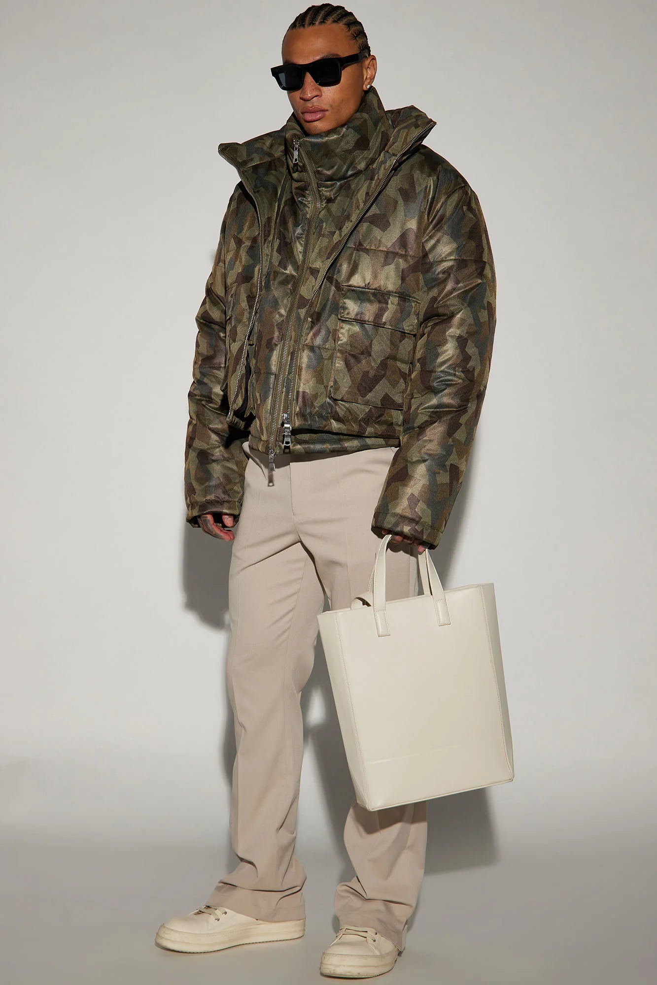 puffer Camouflage Cropped